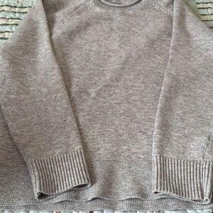 lululemon athletica Light Gray Crew Neck Sweater